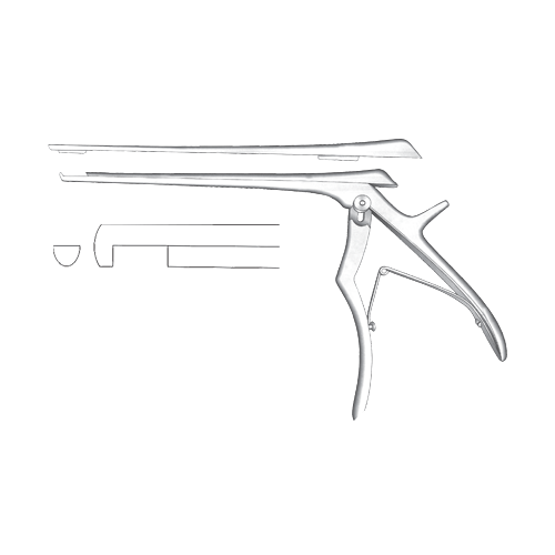 Jensen Intervertebral Disc Rongeur - 4 mm - Downward Cutting - Open Sh ...