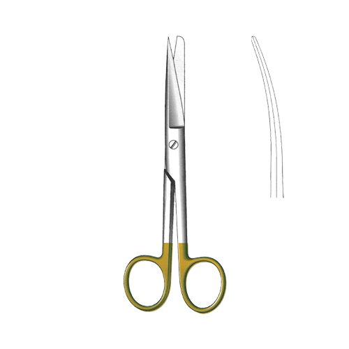 Standard Scissor - Sharp/Blunt Curved - TC Gold – jenseninstruments