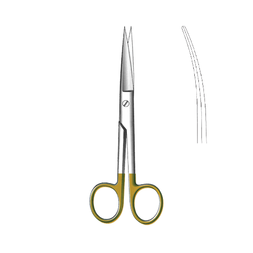Curved Sharp Instrument Standard Scissor - Sharp/Sharp Curved - TC Gold – jenseninstruments