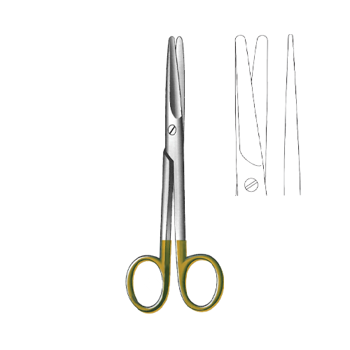 Mayo Scissor - Blunt/Blunt Straight - TC Gold – jenseninstruments