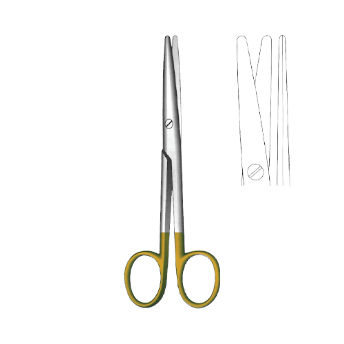 Mayo-Stille Scissor - Blunt/Blunt Straight - TC Gold – jenseninstruments