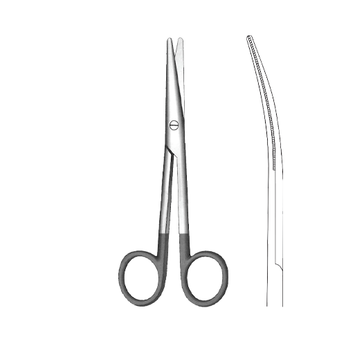 Super Cut Ligature Scissor - Curved One Blade Serrated, One Blade Shar ...