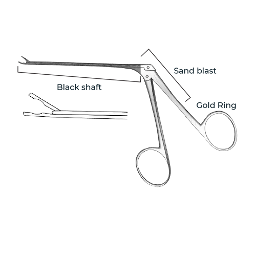 Alligator Forcep - Downward - TC Gold – jenseninstruments